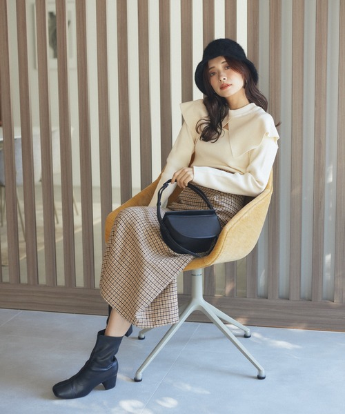 mysty woman（ミスティウーマン）の「【WEB限定】あざとセーラーニット　180170（ニット/セーター・レディース・ブラック/アイボリー/モカ・FREE）」の19枚目の写真