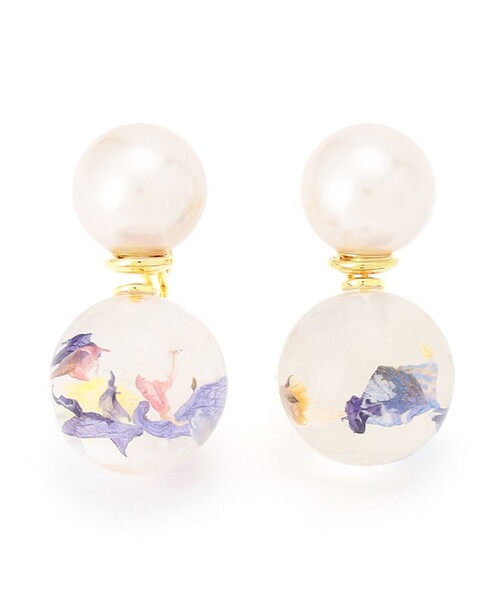 ANEVER（アンエバー）の「DOUBLE SIDE イヤリング（イヤリング・レディース・ホワイト系・F）」の5枚目の写真