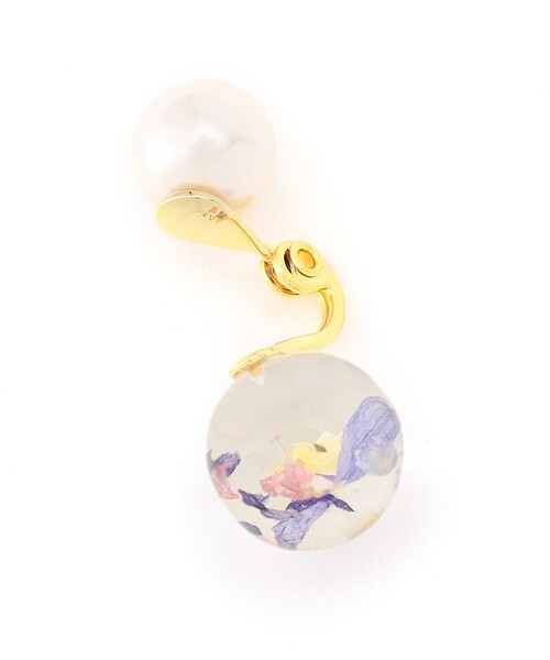 ANEVER（アンエバー）の「DOUBLE SIDE イヤリング（イヤリング・レディース・ホワイト系・F）」の4枚目の写真