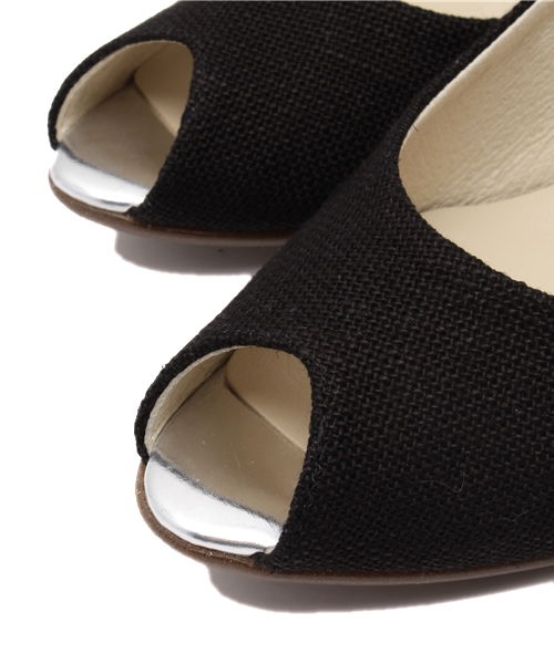 LUSSO MALENA（ルッソマレーナ）の「キャンパス生地ウエッジパンプス（パンプス・レディース・ベージュ/ネイビー/オレンジ/ブラック・35/37/39/36/38）」の8枚目の写真