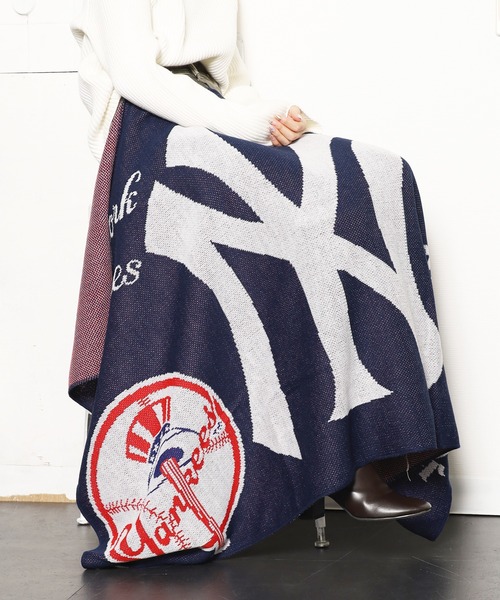 ROOPTOKYO（ループトウキョウ）の「INFIELDER DESIGN/インフィールダーデザイン 大判ストール MLB ブランケット（ストール/ショール・メンズ・パープル/ネイビー/ブルー・FREE）」の12枚目の写真