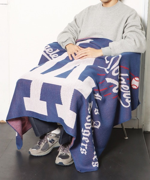 ROOPTOKYO（ループトウキョウ）の「INFIELDER DESIGN/インフィールダーデザイン 大判ストール MLB ブランケット（ストール/ショール・メンズ・パープル/ネイビー/ブルー・FREE）」の14枚目の写真