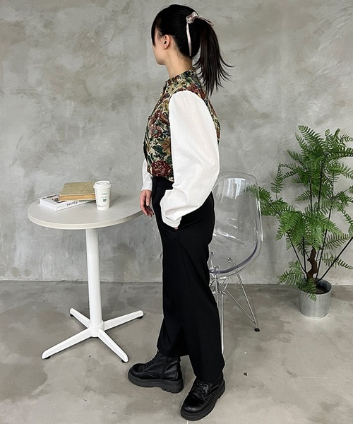 kutir（クティール）の「ゴブランブラウス（シャツ/ブラウス・レディース・オレンジ/アイボリー/ブラック・FREE）」の14枚目の写真