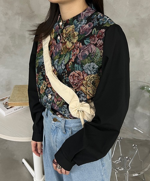 kutir（クティール）の「ゴブランブラウス（シャツ/ブラウス・レディース・オレンジ/アイボリー/ブラック・FREE）」の17枚目の写真