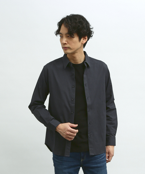 ABAHOUSE(アバハウス)の「ストレッチコットン レギュラーカラー シャツ(シャツ/ブラウス・メンズ・チャコールグレー/カーキ/ホワイト/ネイビー・44/46/48)」の16枚目の写真