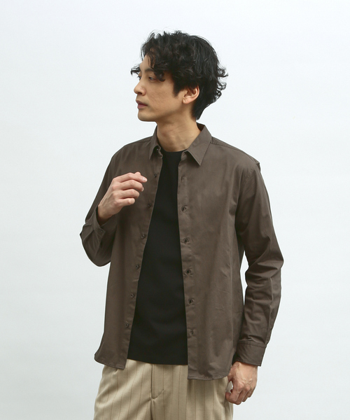 ABAHOUSE(アバハウス)の「ストレッチコットン レギュラーカラー シャツ(シャツ/ブラウス・メンズ・チャコールグレー/カーキ/ホワイト/ネイビー・44/46/48)」の13枚目の写真