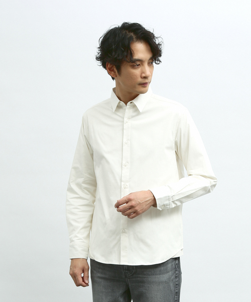 ABAHOUSE(アバハウス)の「ストレッチコットン レギュラーカラー シャツ(シャツ/ブラウス・メンズ・チャコールグレー/カーキ/ホワイト/ネイビー・44/46/48)」の8枚目の写真
