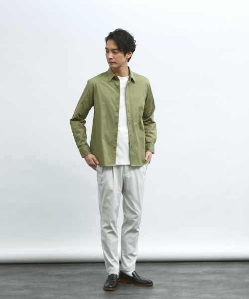ABAHOUSE(アバハウス)の「ストレッチコットン レギュラーカラー シャツ(シャツ/ブラウス・メンズ・チャコールグレー/カーキ/ホワイト/ネイビー・44/46/48)」の6枚目の写真