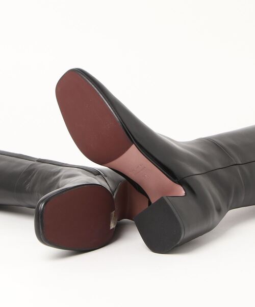 【セール】【mara bini】スクエアトウカバードヒールロングブーツ(E13297)（ブーツ）｜INTER-CHAUSSURES（インターショシュール）