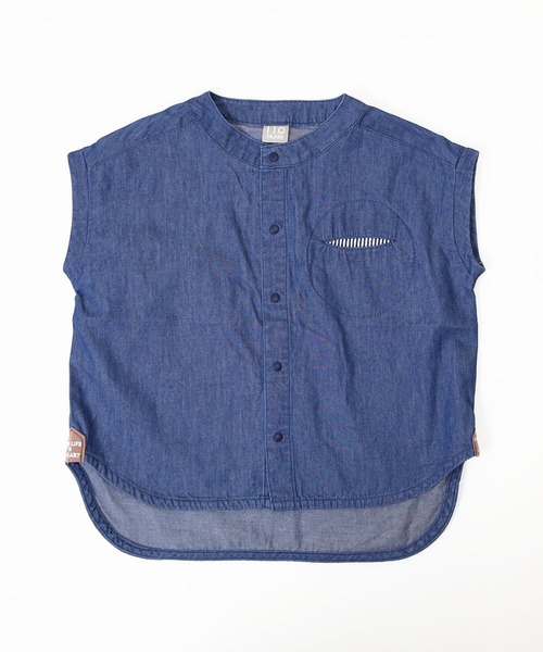 DILASH(ディラッシュ)の「丸ポケット シャツ(シャツ/ブラウス・キッズ・イエロー/ブルー/オフホワイト・80/90/100/110/140/130/120)」の2枚目の写真