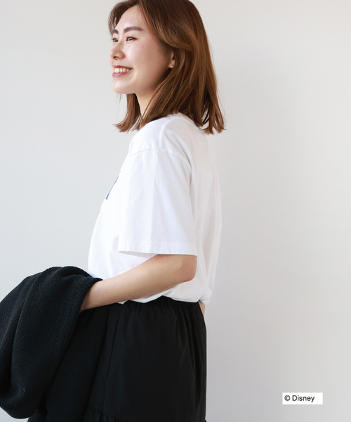 GOOD ROCK SPEED（グッドロックスピード）の「【GOOD ROCK SPEED / グッドロックスピード】Mickey TEE：Tシャツ（Tシャツ/カットソー・レディース・ホワイト/ネイビー・FREE）」の13枚目の写真