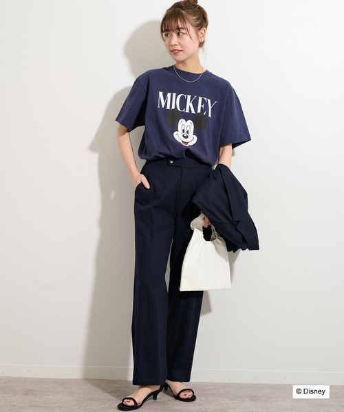 GOOD ROCK SPEED（グッドロックスピード）の「【GOOD ROCK SPEED / グッドロックスピード】Mickey TEE：Tシャツ（Tシャツ/カットソー・レディース・ホワイト/ネイビー・FREE）」の9枚目の写真