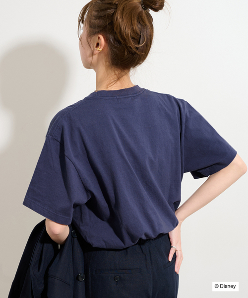 GOOD ROCK SPEED（グッドロックスピード）の「【GOOD ROCK SPEED / グッドロックスピード】Mickey TEE：Tシャツ（Tシャツ/カットソー・レディース・ホワイト/ネイビー・FREE）」の5枚目の写真