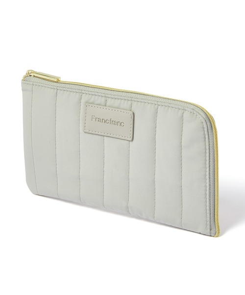 セール】キルティング ティッシュ＆マスクポーチ グレー（ポーチ