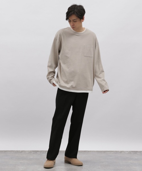 LAKOLE（ラコレ）の「クリーンセミフレアパンツ / 181180（スラックス・メンズ・ブルーグリーン/グレイッシュベージュ/テラコッタ/ブラック・SMALL/MEDIUM/LARGE）」の6枚目の写真