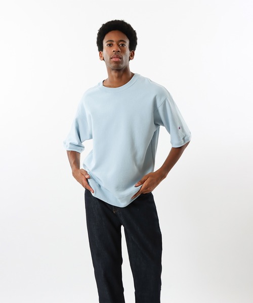 Champion(チャンピオン)の「【Champion/チャンピオン】メンズ MADE IN USA ハーフスリーブスウェットシャツ(Tシャツ/カットソー・メンズ・バイオレット/ブルー系その他2/ゴールド・X-LARGE/LARGE/MEDIUM)」の8枚目の写真