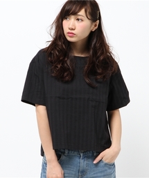 CIAOPANIC | 【Ciaopanic】ストライプジャガードPK付T-BL(シャツ/ブラウス)
