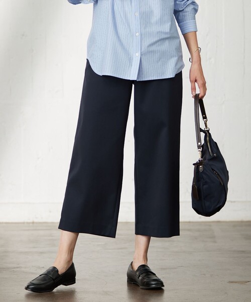 J.PRESS Ladies(J.プレス レディス)の「【洗える】シャークスキン セミワイド パンツ(その他パンツ・レディース・ピンク系/ネイビー系/グリーン系/ライトグレー系・S/XXS/XS)」の3枚目の写真