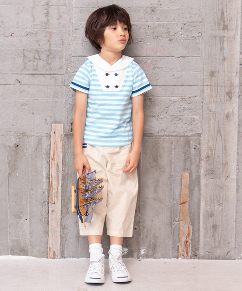 RAGMART（ラグマート）の「セーラーTシャツ（Tシャツ/カットソー・キッズ・サックスブルー/グリーン・110cm/120cm/130cm/100cm）」の6枚目の写真