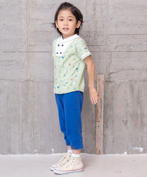 RAGMART（ラグマート）の「セーラーTシャツ（Tシャツ/カットソー・キッズ・サックスブルー/グリーン・110cm/120cm/130cm/100cm）」の3枚目の写真