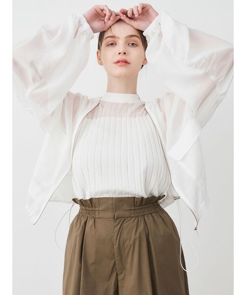 ELENDEEK（エレンディーク）の「オーバーサイズシアーブルゾン（ブルゾン・レディース・ブラック/オフホワイト/ブラウン・FREE）」の4枚目の写真