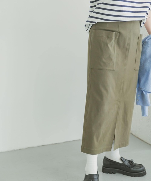 ITEMS URBANRESEARCH（アイテムズ アーバンリサーチ）の「ストレッチタイトスカート（スカート・レディース・ブラック/ベージュ/カーキ・FREE）」の3枚目の写真