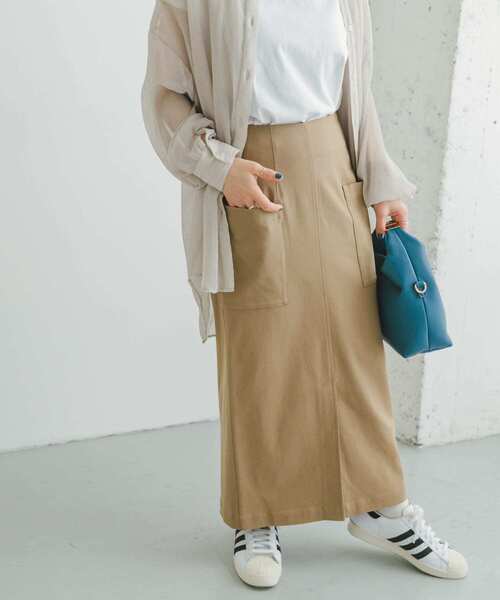 ITEMS URBANRESEARCH（アイテムズ アーバンリサーチ）の「ストレッチタイトスカート（スカート・レディース・ブラック/ベージュ/カーキ・FREE）」の5枚目の写真