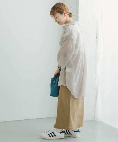 ITEMS URBANRESEARCH（アイテムズ アーバンリサーチ）の「ストレッチタイトスカート（スカート・レディース・ブラック/ベージュ/カーキ・FREE）」の8枚目の写真