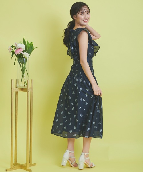 NOELA(ノエラ)の「フラワージャガードスカート(スカート・レディース・ネイビー/ベージュ/ラベンダー・M/S)」の10枚目の写真