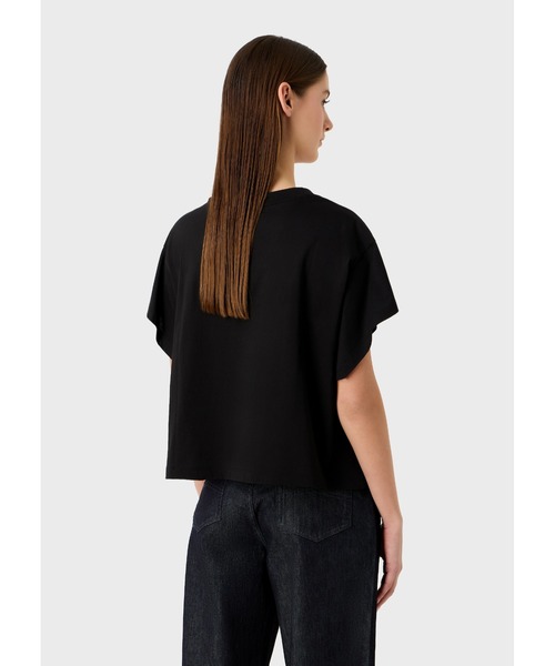 EMPORIO ARMANI(エンポリオアルマーニ)の「【エンポリオ アルマーニ】ボクシーフィットTシャツ ライトジャージー オーバーサイズ マンガベアプリント(Tシャツ/カットソー・レディース・ホワイト系その他/ブラック・SMALL/MEDIUM/LARGE/X-SMALL)」の9枚目の写真