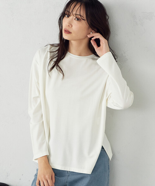 COMME CA ISM（コムサイズム）の「長袖Ｔシャツ（Tシャツ/カットソー・レディース・ホワイト/ベージュ/レッド/チャコール・MEDIUM/LARGE）」の22枚目の写真