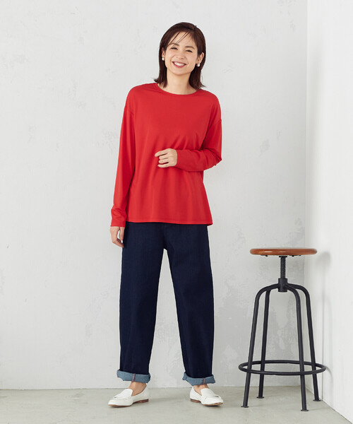 COMME CA ISM（コムサイズム）の「長袖Ｔシャツ（Tシャツ/カットソー・レディース・ホワイト/ベージュ/レッド/チャコール・MEDIUM/LARGE）」の17枚目の写真