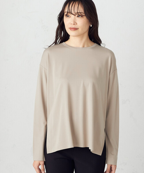 COMME CA ISM（コムサイズム）の「長袖Ｔシャツ（Tシャツ/カットソー・レディース・ホワイト/ベージュ/レッド/チャコール・MEDIUM/LARGE）」の14枚目の写真