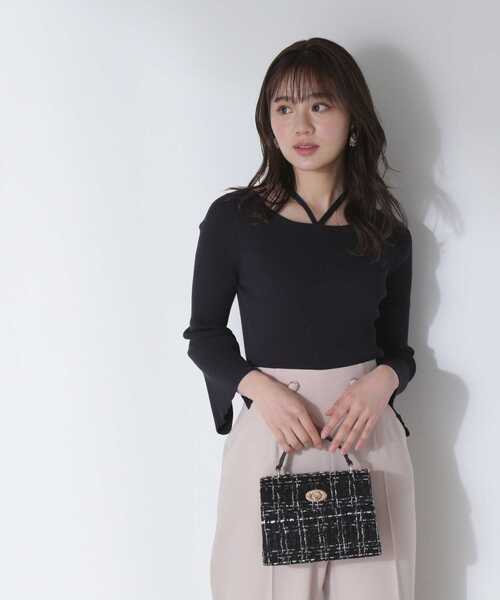 PROPORTION BODY DRESSING(プロポーションボディドレッシング)の「2WAYラリエットニット / 1213170318(ニット/セーター・レディース・ネイビー/ピンク/ホワイト・MEDIUM/SMALL)」の3枚目の写真