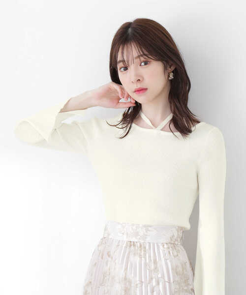 PROPORTION BODY DRESSING(プロポーションボディドレッシング)の「2WAYラリエットニット / 1213170318(ニット/セーター・レディース・ネイビー/ピンク/ホワイト・MEDIUM/SMALL)」の2枚目の写真
