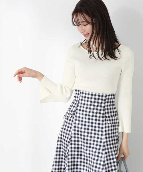 PROPORTION BODY DRESSING(プロポーションボディドレッシング)の「2WAYラリエットニット / 1213170318(ニット/セーター・レディース・ネイビー/ピンク/ホワイト・MEDIUM/SMALL)」の8枚目の写真