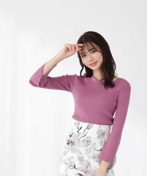 PROPORTION BODY DRESSING(プロポーションボディドレッシング)の「2WAYラリエットニット / 1213170318(ニット/セーター・レディース・ネイビー/ピンク/ホワイト・MEDIUM/SMALL)」の13枚目の写真