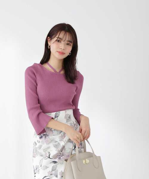 PROPORTION BODY DRESSING(プロポーションボディドレッシング)の「2WAYラリエットニット / 1213170318(ニット/セーター・レディース・ネイビー/ピンク/ホワイト・MEDIUM/SMALL)」の14枚目の写真