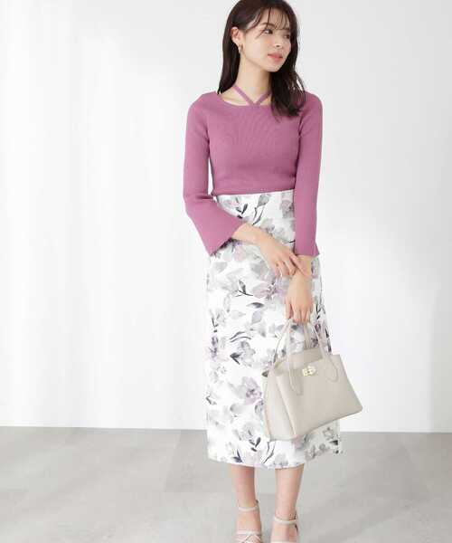 PROPORTION BODY DRESSING(プロポーションボディドレッシング)の「2WAYラリエットニット / 1213170318(ニット/セーター・レディース・ネイビー/ピンク/ホワイト・MEDIUM/SMALL)」の15枚目の写真
