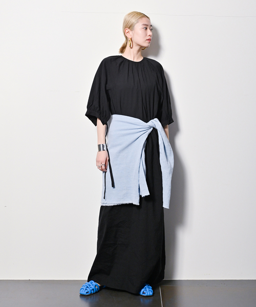 CITYSHOP（シティーショップ）の「LINEN MIX MAXI DRESS