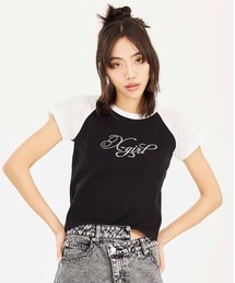 X-girl | RHINESTONE LOGO S/S RAGLAN BABY TEE(Tシャツ/カットソー)