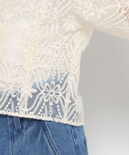 mysty woman（ミスティウーマン）の「オーガンジー2WAYブラウス 193465（シャツ/ブラウス・レディース・ブラック/アイボリー/ピンクベージュ/オレンジ系その他・FREE）」の20枚目の写真