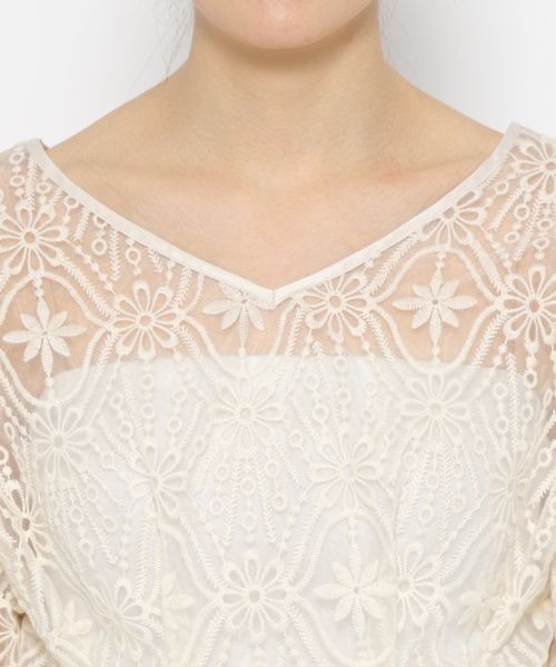 mysty woman（ミスティウーマン）の「オーガンジー2WAYブラウス 193465（シャツ/ブラウス・レディース・ブラック/アイボリー/ピンクベージュ/オレンジ系その他・FREE）」の16枚目の写真