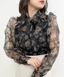 INGNI | 花柄シアーハイネックボウタイブラウス(シャツ/ブラウス)