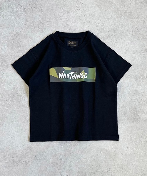 WILD THINGS(ワイルドシングス)の「【WILD THINGS】別注プリントTee(90~150cm)(Tシャツ/カットソー・キッズ・ホワイト/ベージュ/オフホワイト/ブラック・90/100/110/120/130/140/150)」の6枚目の写真