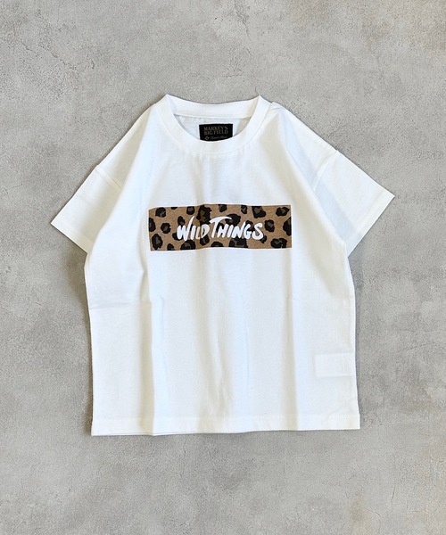 WILD THINGS(ワイルドシングス)の「【WILD THINGS】別注プリントTee(90~150cm)(Tシャツ/カットソー・キッズ・ホワイト/ベージュ/オフホワイト/ブラック・90/100/110/120/130/140/150)」の8枚目の写真