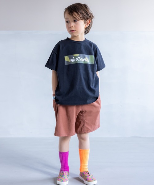 WILD THINGS(ワイルドシングス)の「【WILD THINGS】別注プリントTee(90~150cm)(Tシャツ/カットソー・キッズ・ホワイト/ベージュ/オフホワイト/ブラック・90/100/110/120/130/140/150)」の16枚目の写真