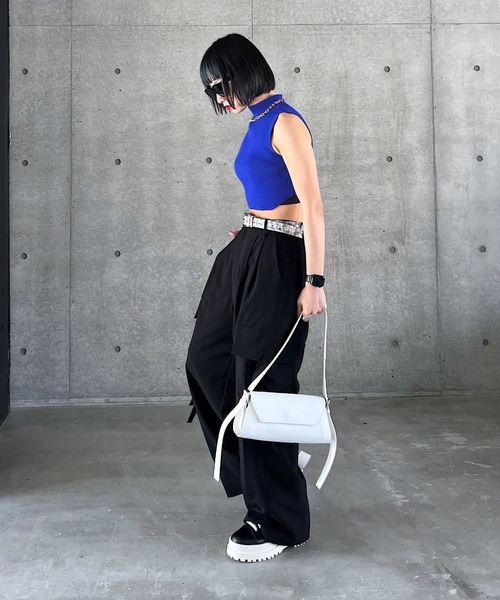 PAGEBOY(ページボーイ)の「ピッタミニハイネックノースリーブ(Tシャツ/カットソー・レディース・グリーン/オフホワイト/ブルー/ブラック/ホワイト系その他・FREE)」の7枚目の写真