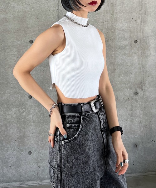 PAGEBOY(ページボーイ)の「ピッタミニハイネックノースリーブ(Tシャツ/カットソー・レディース・グリーン/オフホワイト/ブルー/ブラック/ホワイト系その他・FREE)」の20枚目の写真