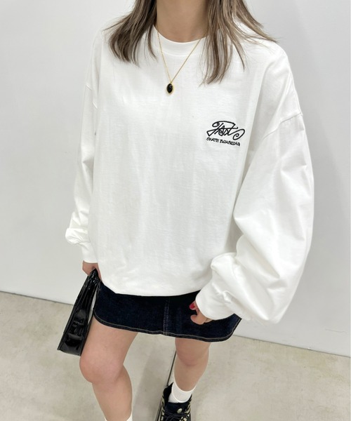 WHO'S WHO gallery（フーズフーギャラリー）の「COOPER FACTドミノロンTEE（Tシャツ/カットソー・レディース・ホワイト/ライトグレー/ブラック/ピンク/グリーン・FREE）」の2枚目の写真